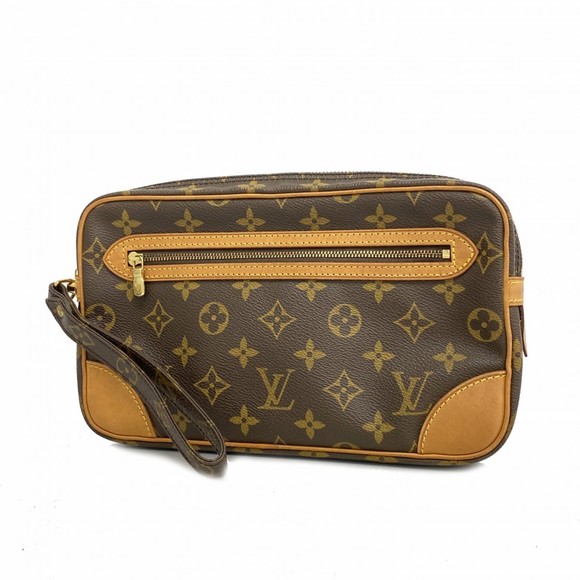 LOUIS VUITTON Other - Louis Vuitton Clutch Bag Monogram Marly Dragonne M51825 Brown Men's